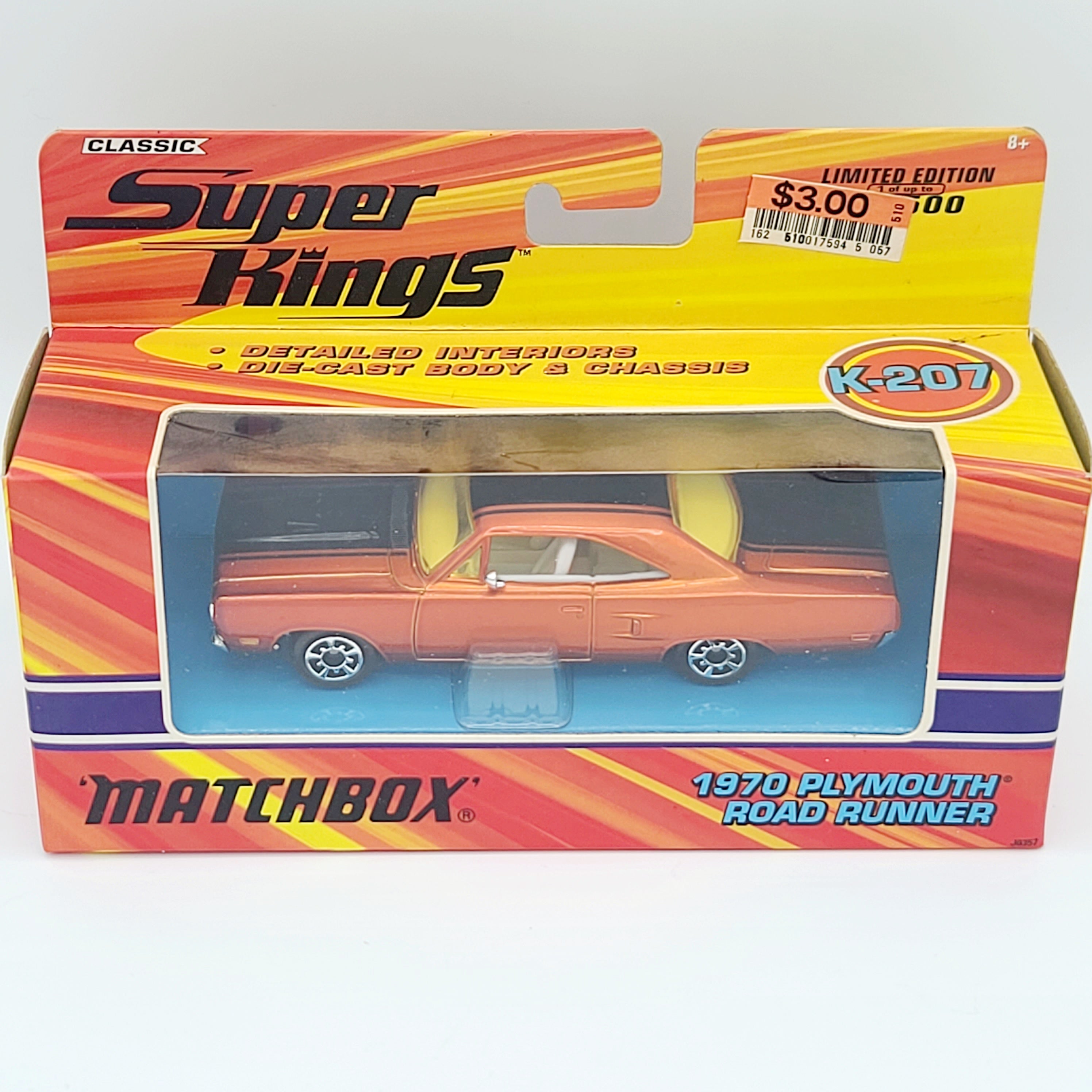 Matchbox '70 Plymouth Roadrunner K-207 (2005 Classic Super Kings - Limited Edition 1 of 20,000)